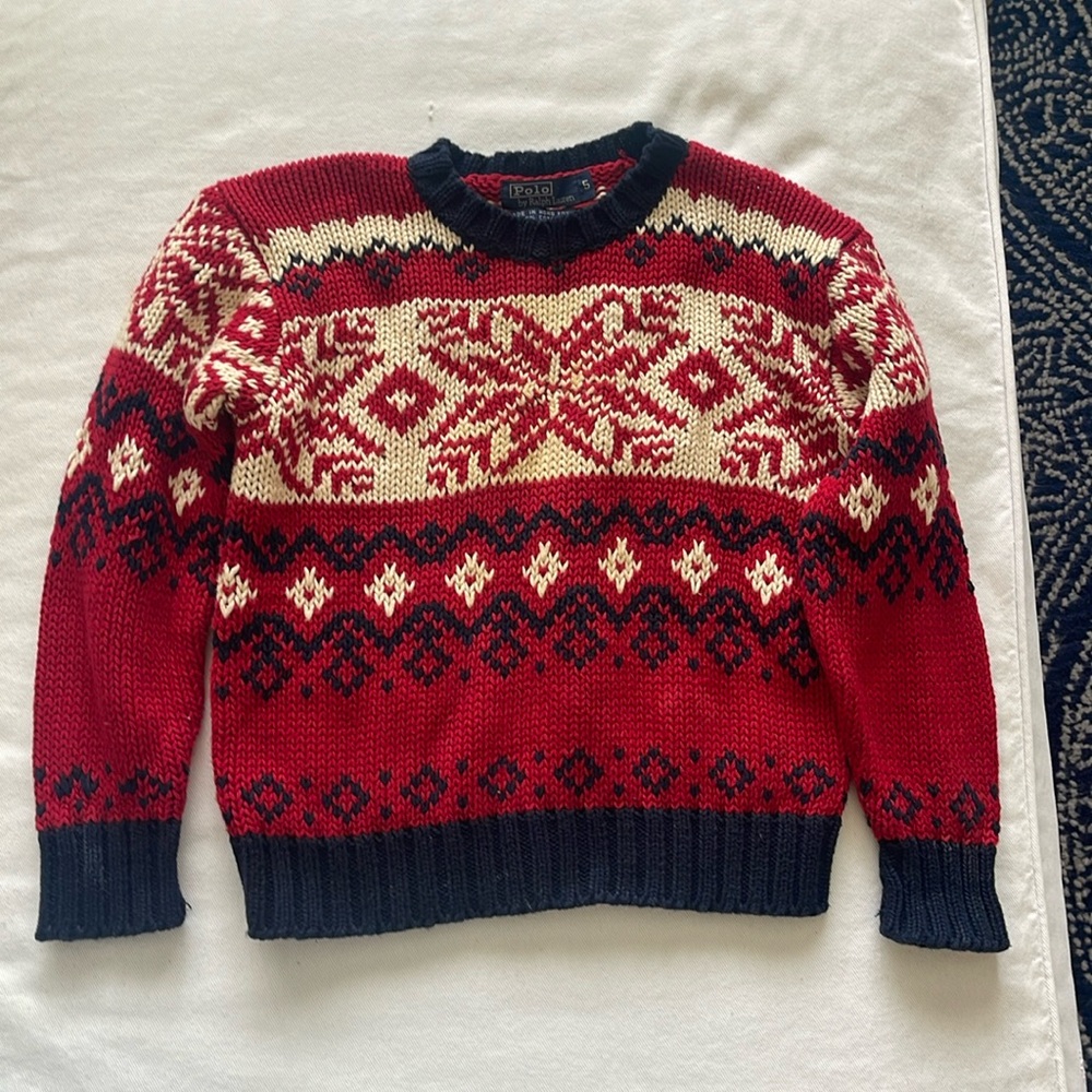 POLO by RALPH LAUREN Vintage Boys Sweater Size 5